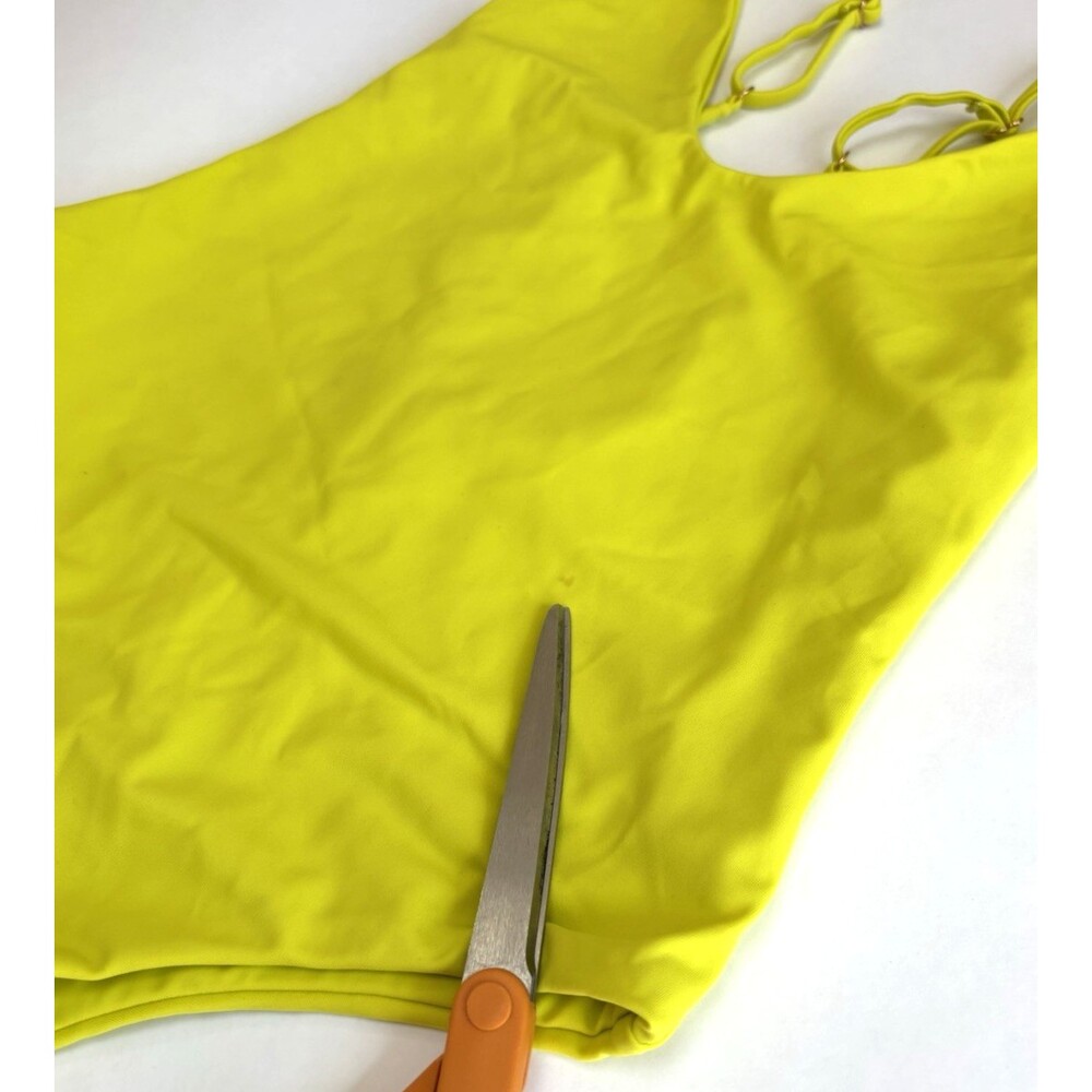 Bond-eye Elena Low Back One Piece Swim Suit Neon Yellow NEW - Small - Picture 3 of 5